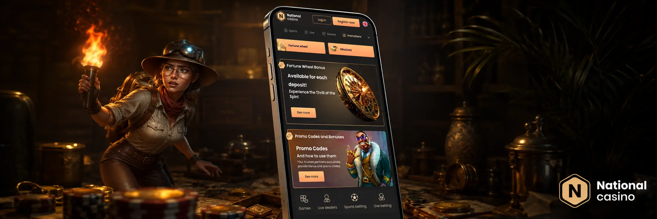 Registrácia a prihlásenie National Casino